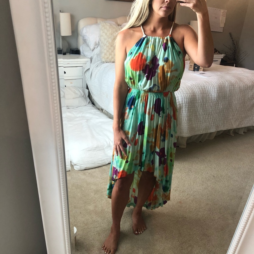 FLORAL HIGH-LOW DRESS LIKE NEW